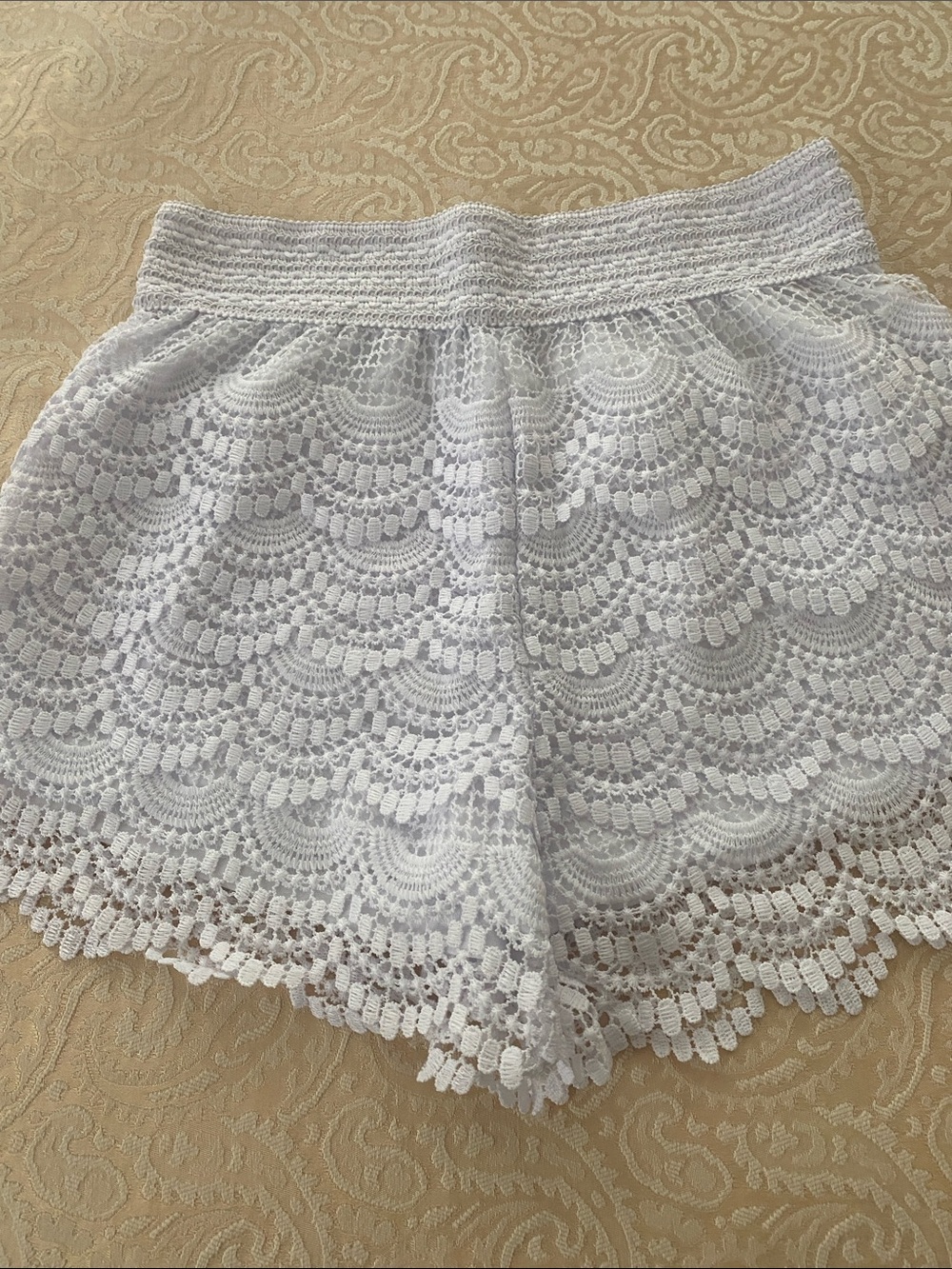NWOT never worn. White Crochet Lace Women's Shorts